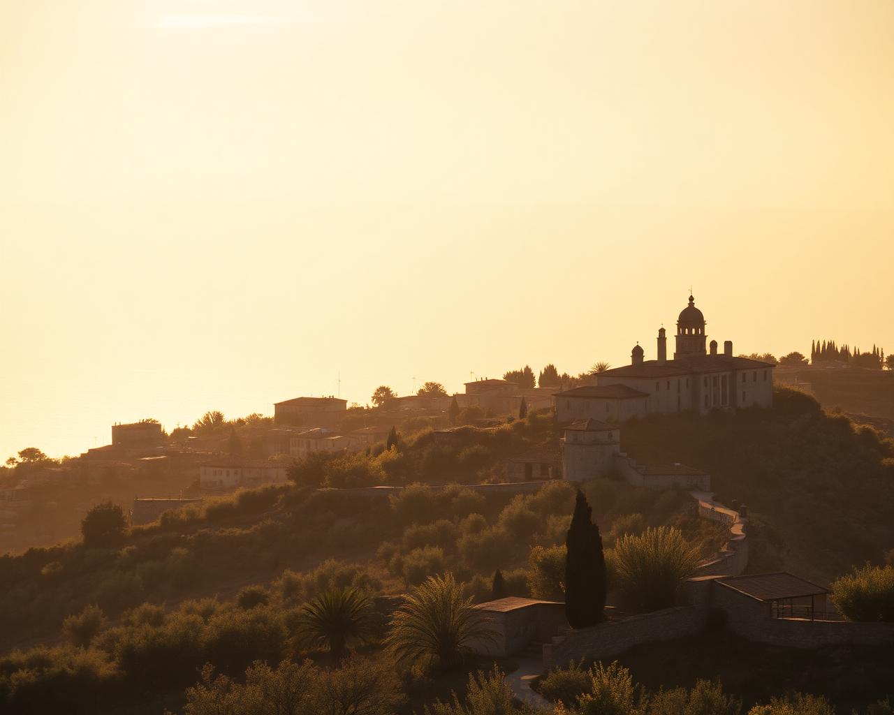 Golden hour over the Sicilian coast